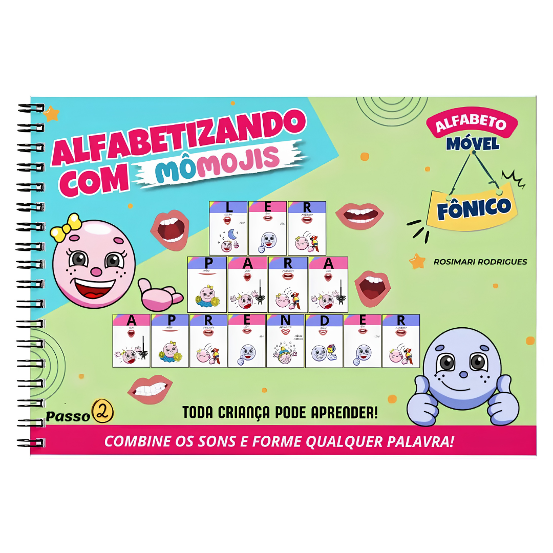 ALFABETO MÓVEL FÔNICO - Alfabetizando com Mômojis -GUIA PRÁTICO (PASSO 2) - Combine os sons e forme palavras.